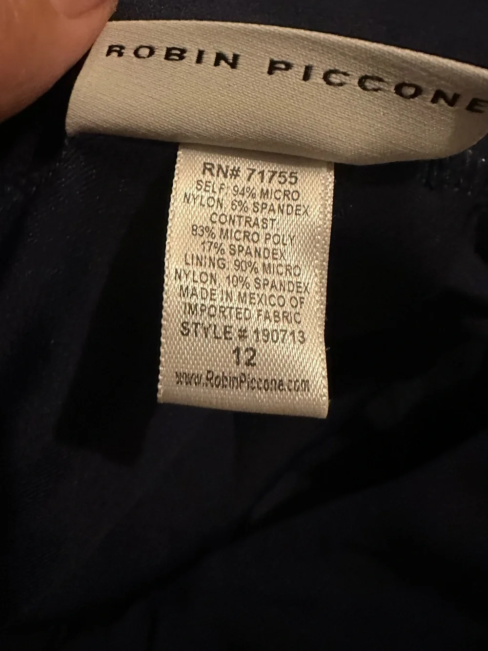 Robin Piccone Lily One Piece in Navy NWT